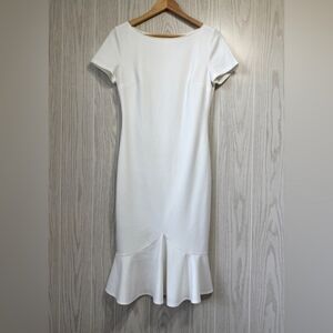 VFSHOW White Elegant Cocktail Party Mermaid Bodycon Midi Dress Size M (EUC)